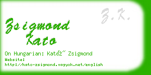 zsigmond kato business card